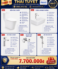 Combo thiết bị vệ sinh Inax 18