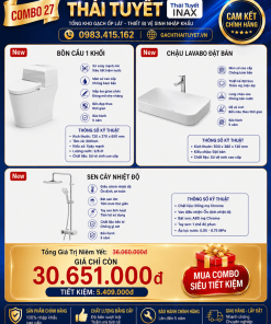 Combo thiết bị vệ sinh Inax 27
