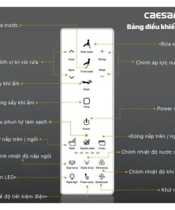 Bàn cầu hai khối nắp điện tử CAESAR mã CD1320+TAF512H