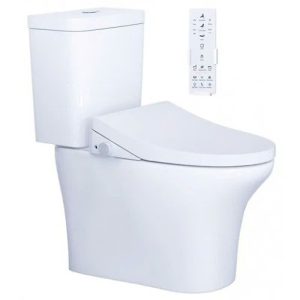 Bàn cầu hai khối nắp điện tử CAESAR mã CD1341+TAF512H
