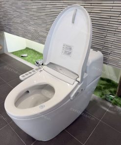 Bàn cầu một khối Dòng S400 kết hợp Nắp điện tử INAX mã AC-1032+CW-H20VN