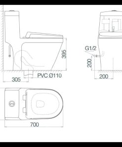 Bàn cầu một khối V35M