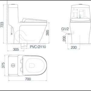 Bàn cầu một khối V35M