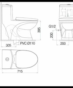 Bàn cầu một khối V39M