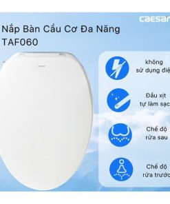 Bàn cầu một khối nắp cơ CAESAR mã C1356G+TAF060
