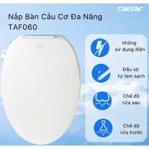 Bàn cầu một khối nắp cơ CAESAR mã C1356G+TAF060