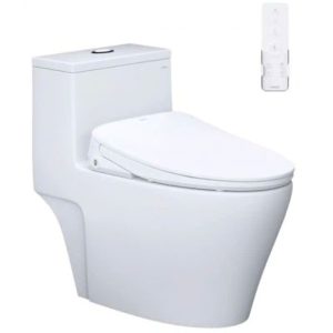 Bàn cầu một khối nắp điện tử CAESAR mã C1356F + TAF710H