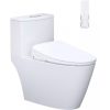 Bàn cầu một khối nắp điện tử CAESAR mã C1363F + TAF710H
