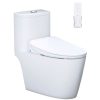 Bàn cầu một khối nắp điện tử CAESAR mã C1364F + TAF710H