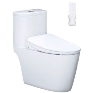 Bàn cầu một khối nắp điện tử CAESAR mã C1364F + TAF710H