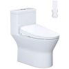 Bàn cầu một khối nắp điện tử CAESAR mã C1374F + TAF710H