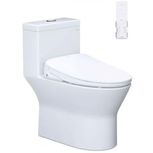 Bàn cầu một khối nắp điện tử CAESAR mã C1374F + TAF710H