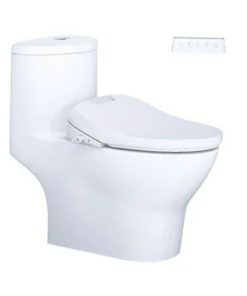 Bàn cầu một khối nắp điện tử CAESAR mã C1375F + TAF610H