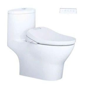 Bàn cầu một khối nắp điện tử CAESAR mã C1375F + TAF610H