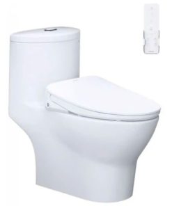Bàn cầu một khối nắp điện tử CAESAR mã C1375F + TAF710H