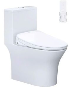 Bàn cầu một khối nắp điện tử CAESAR mã C1391F + TAF710H