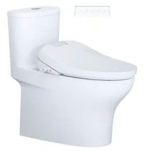 Bàn cầu một khối nắp điện tử CAESAR mã C1394F + TAF610H