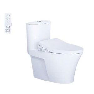 Bàn cầu một khối nắp điện tử CAESAR mã CD1340 + TAF512H