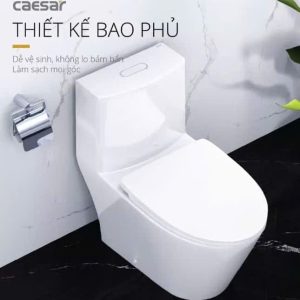 Bàn cầu một khối nắp êm CAESAR mã C1363