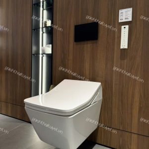 Bàn cầu treo tường Dáng vuông nắp điện tử WASHLET ToTo mã CW522EA (3)