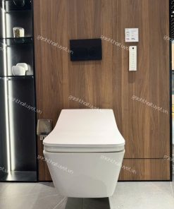 Bàn cầu treo tường Dáng vuông nắp điện tử WASHLET ToTo mã CW522EA (3)