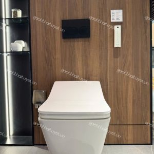 Bàn cầu treo tường Dáng vuông nắp điện tử WASHLET ToTo mã CW522EA (3)