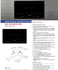 Bếp Điện Từ EUROFIRE mã EU-G015 PREMIUM
