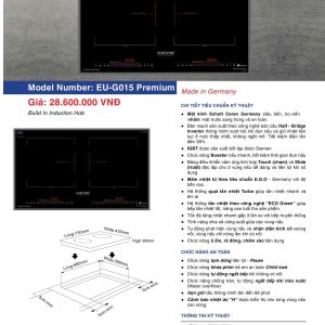 Bếp Điện Từ EUROFIRE mã EU-G015 PREMIUM