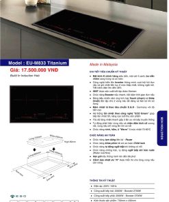Bếp Điện Từ EUROFIRE mã EU-M833 TITANIUM