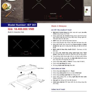 Bếp Điện Từ EUROFIRE mã IEF 001