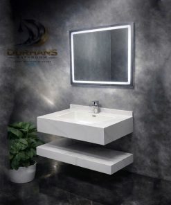 Bộ bàn đá LAVABO 2 Tầng chậu sứ tràn viền NANO