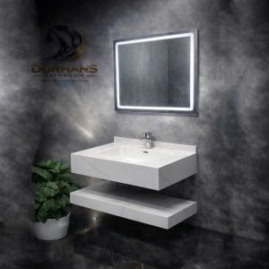 Bộ bàn đá LAVABO 2 Tầng chậu sứ tràn viền NANO