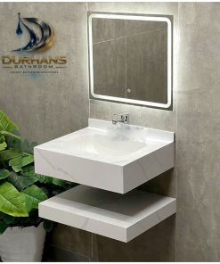 Bộ bàn đá LAVABO 2 Tầng chậu sứ tràn viền NANO