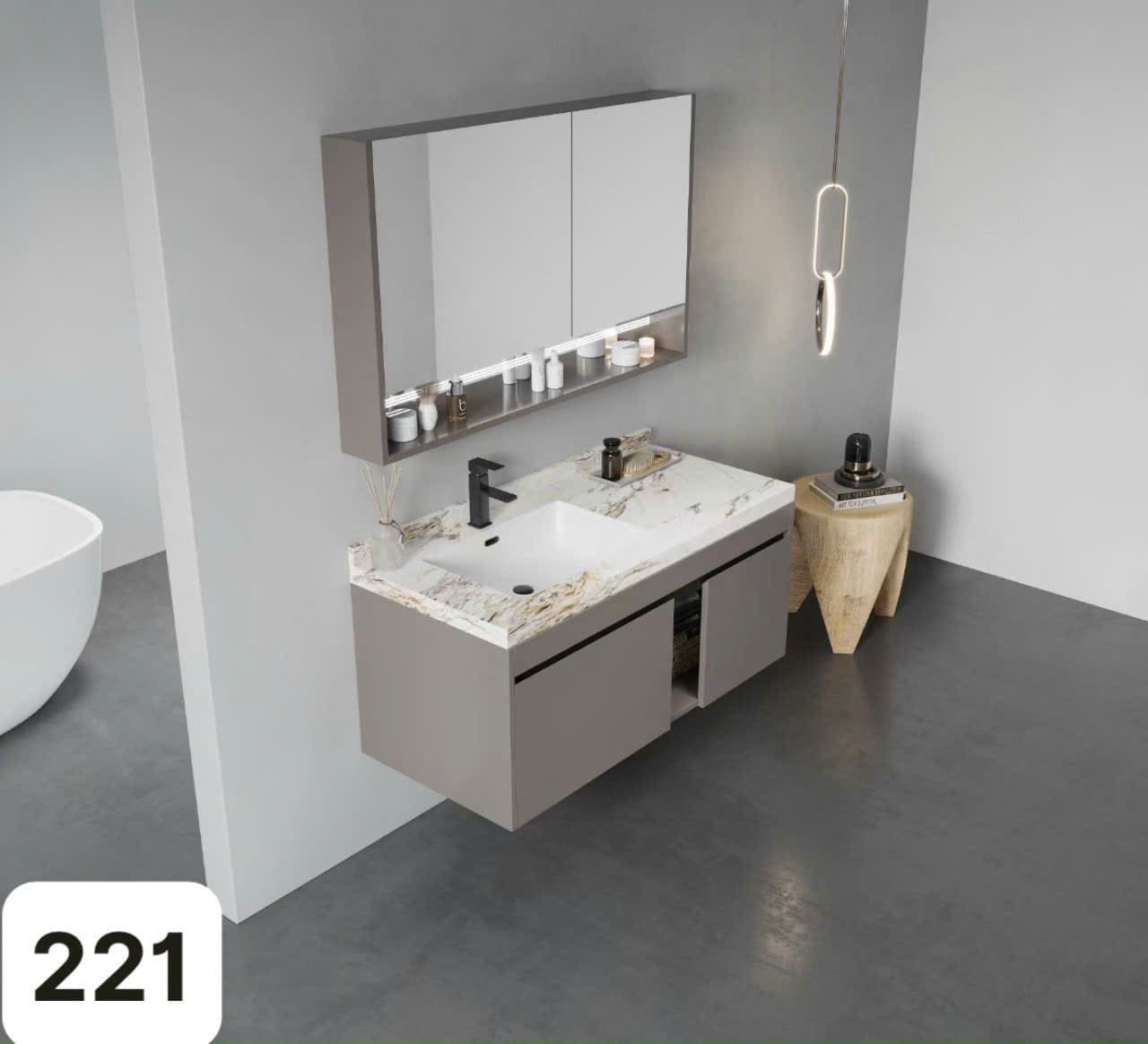 Bộ tủ chậu LAVABO 221 Chất liệu INOX