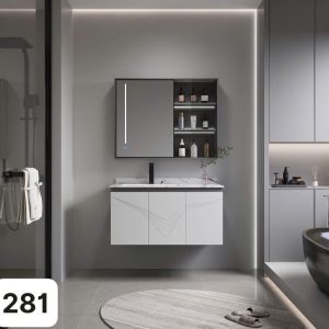Bộ tủ chậu LAVABO 281 Chất liệu Gỗ Sơn Nhiệt