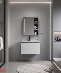 Bộ tủ chậu LAVABO 281 Chất liệu Gỗ Sơn Nhiệt