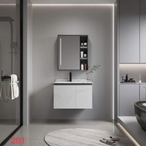 Bộ tủ chậu LAVABO 281 Chất liệu Gỗ Sơn Nhiệt