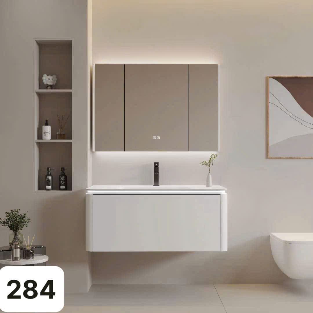 Bộ tủ chậu LAVABO 284 Chất liệu Gỗ