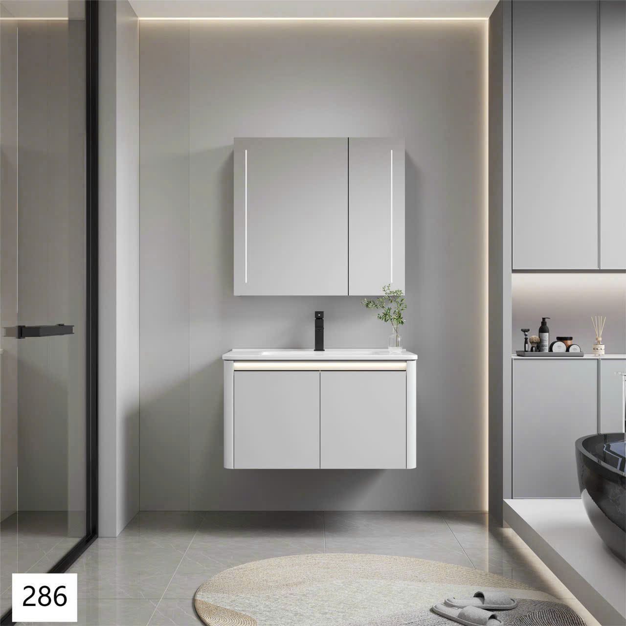 Bộ tủ chậu LAVABO 286 PVC chống nước