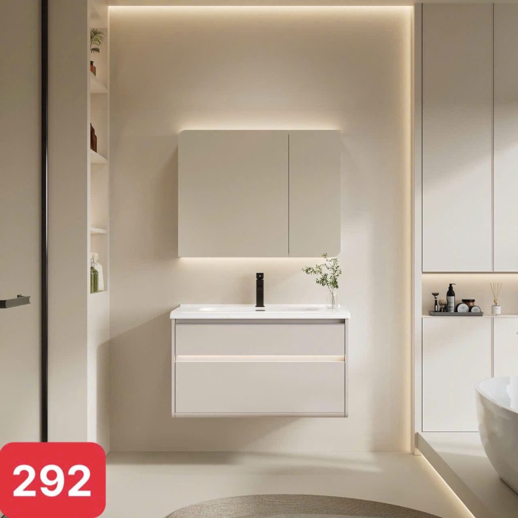 Bộ tủ chậu LAVABO 292 Chất liệu Gỗ