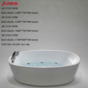 Bồn Tắm ARES AR2110-140M Massager Đặt Sàn