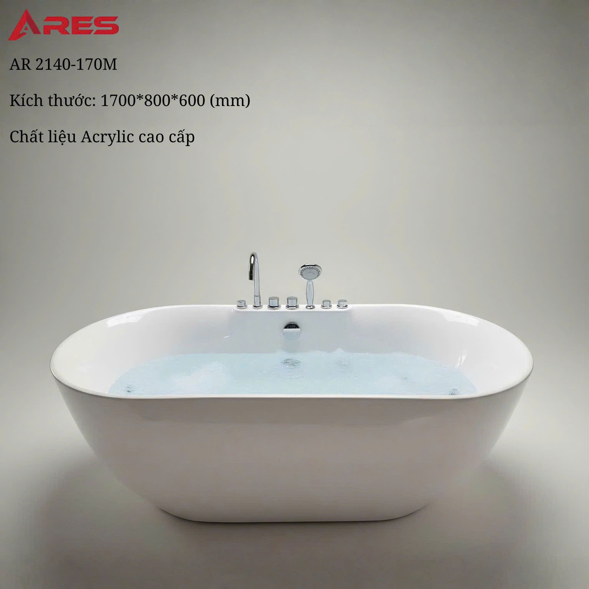 Bồn Tắm ARES AR2140-170M Massager Đặt Sàn