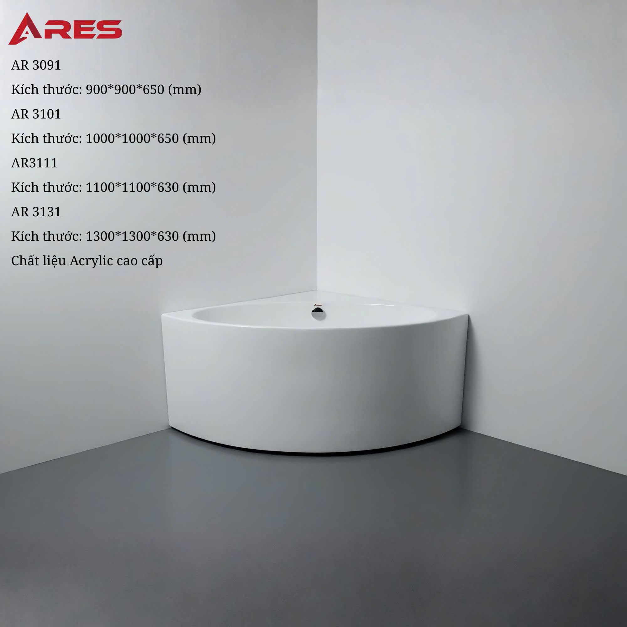 Bồn Tắm ARES AR3101 Đặt Sàn