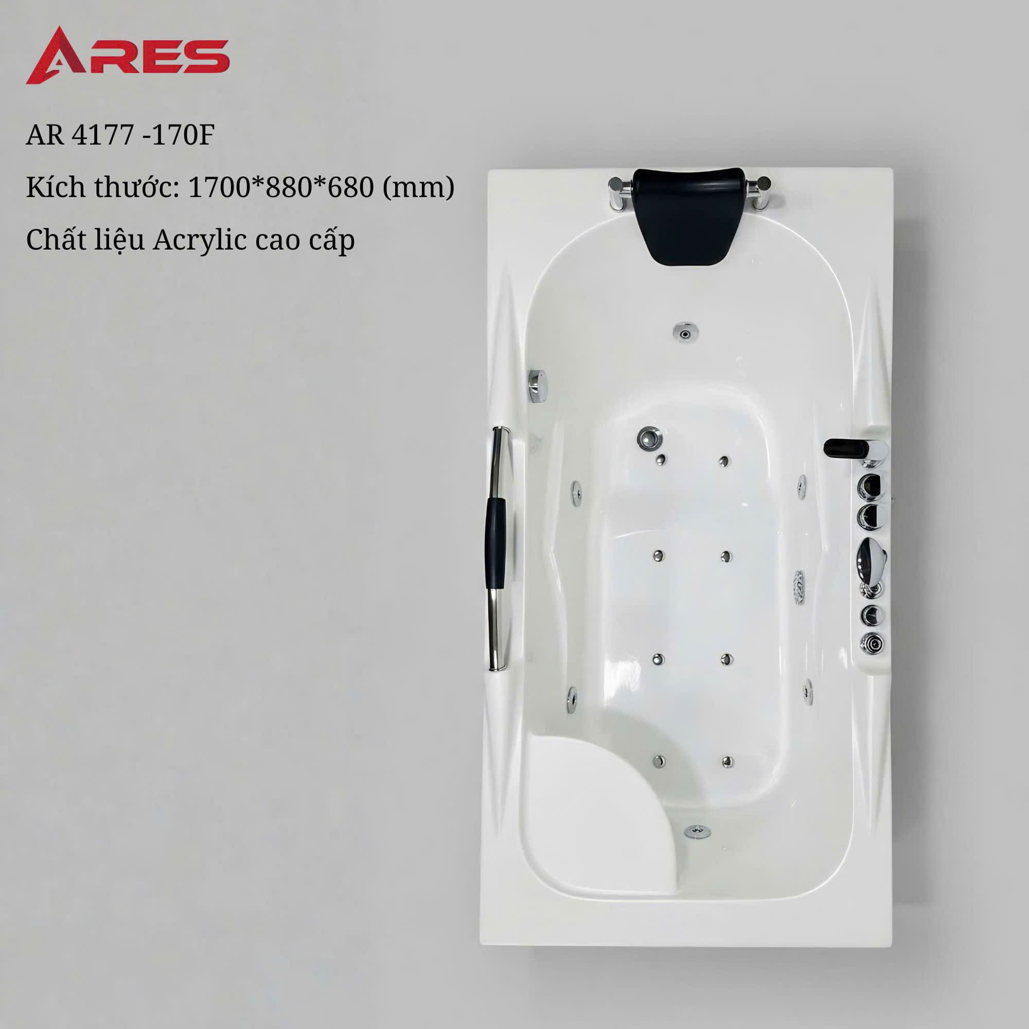 Bồn Tắm ARES AR4177-170F Massager Đặt Sàn