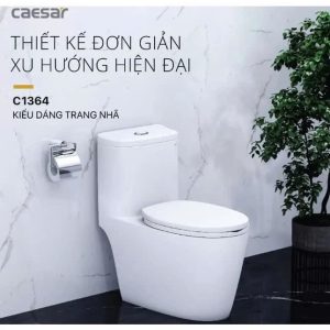 Bồn cầu 1 khối nắp êm CAESAR C1364 (3)