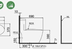Bồn cầu 1 khối nắp êm CAESAR C1364 (3)