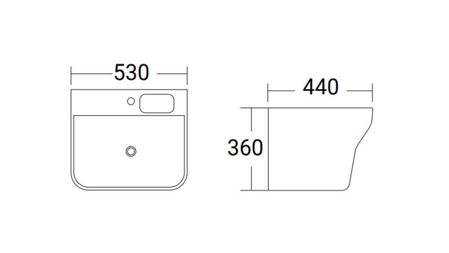 Chậu Lavabo Treo Tường A5-500