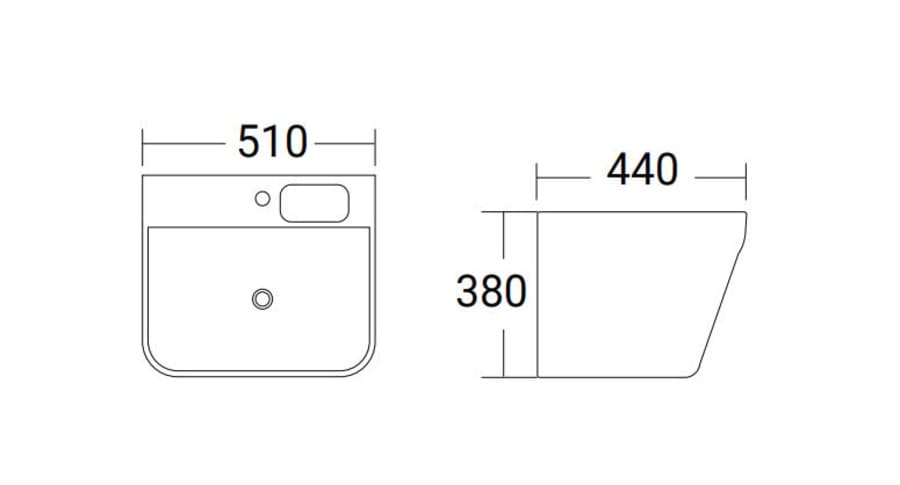 Chậu Lavabo Treo Tường A5-6012