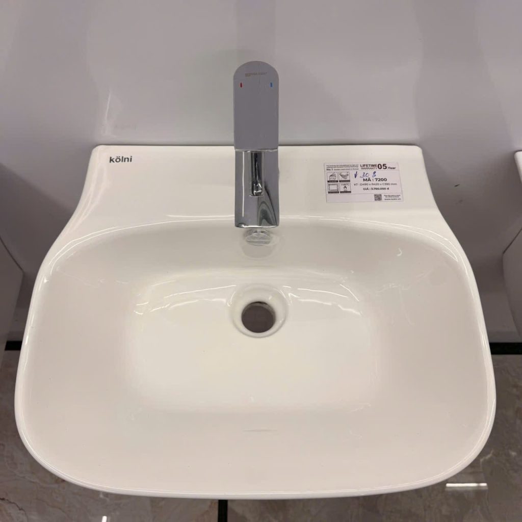 Chậu liền khối chân lửng Kolni 7200