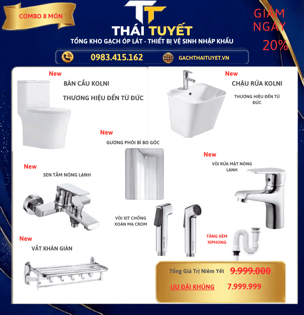 Combo Thiết bị vệ sinh TT117